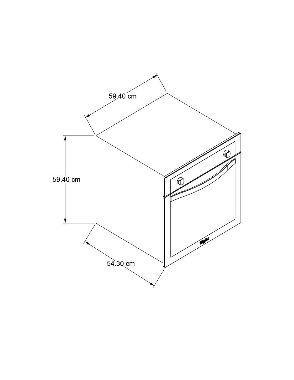 Horno a gas LP Whirlpool WOA205S capacidad 68 L