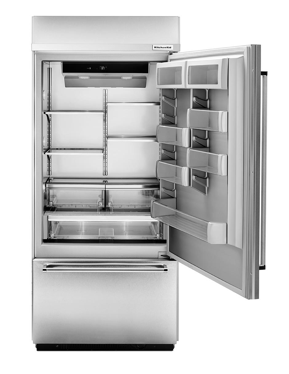 Refrigerador bottom mount Kitchenaid 21 pies cúbicos no frost y fábrica de hielo KBBR306ESS