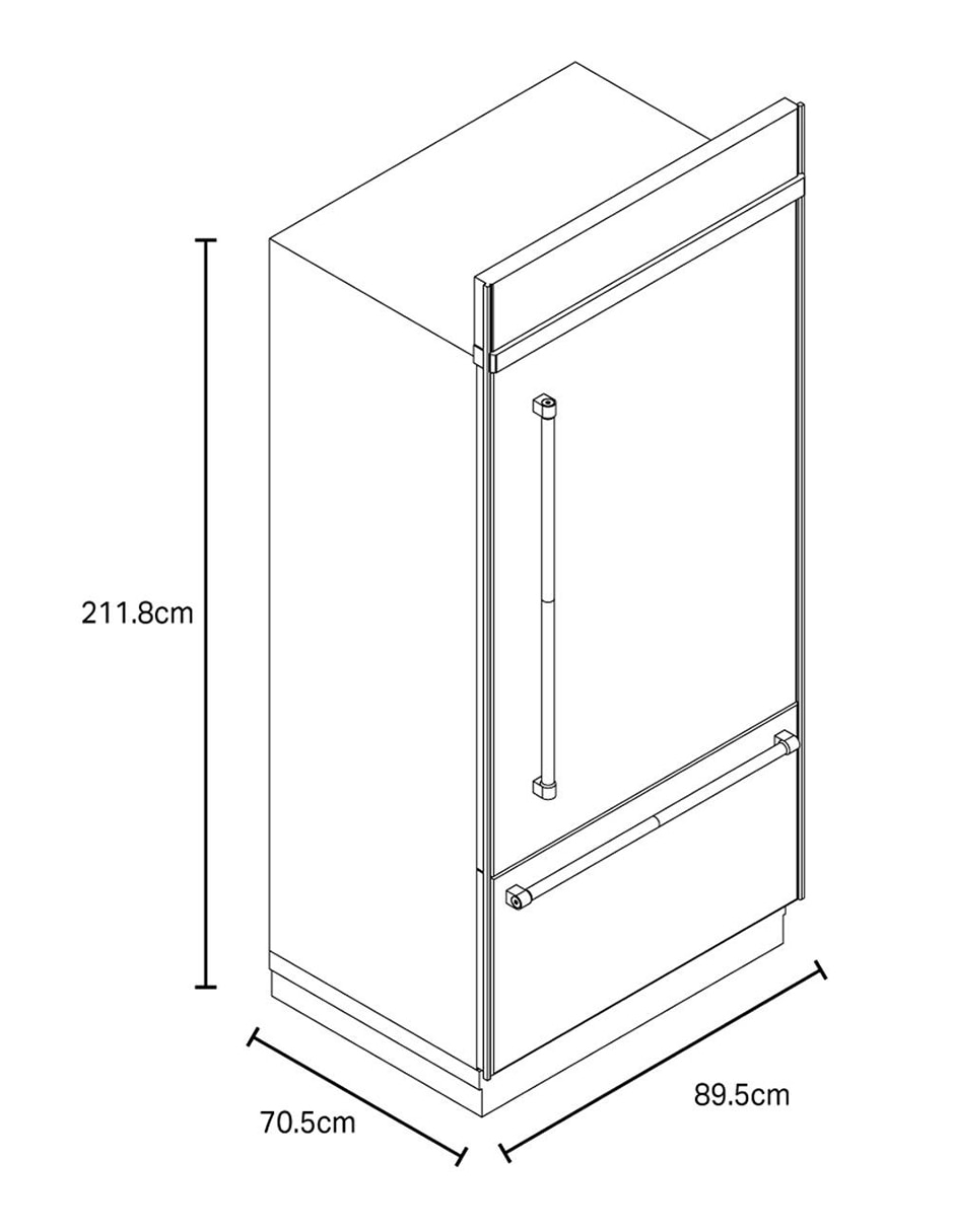 Refrigerador bottom mount 21 pies cúbicos no frost y fábrica de hielo KBBR306ESS 9