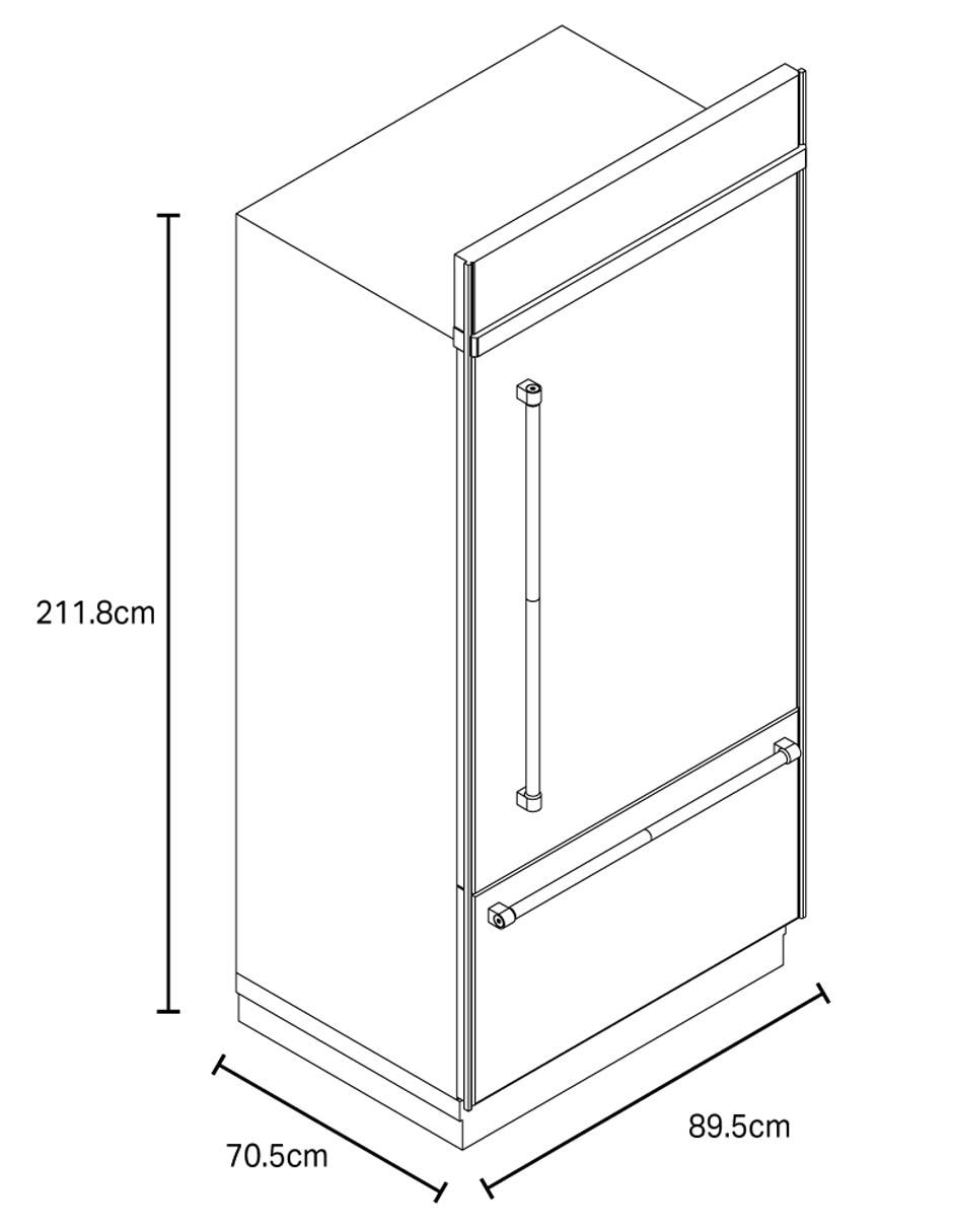 Refrigerador bottom mount 21 pies cúbicos no frost y fábrica de hielo KBBR306ESS 8