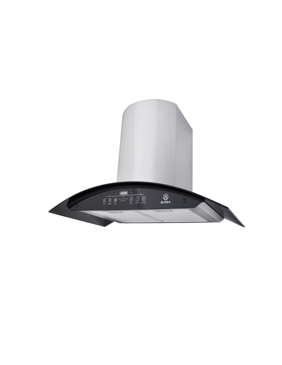 Campana de pared Supra CC-90-AC de acero inoxidable
