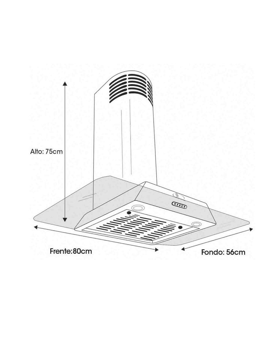 Campana de pared Sanaire CA HER 090 P de acero