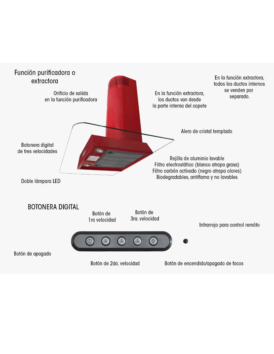 Campana de pared CA HER 090 P de acero Campana de pared CA HER 090 P de acero
