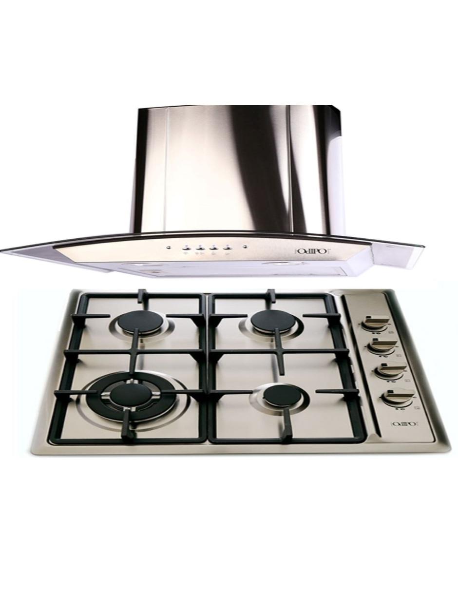 Imagen de producto Combo de campana + parrilla Odipo Marex + Vulcano de acero inoxidable
