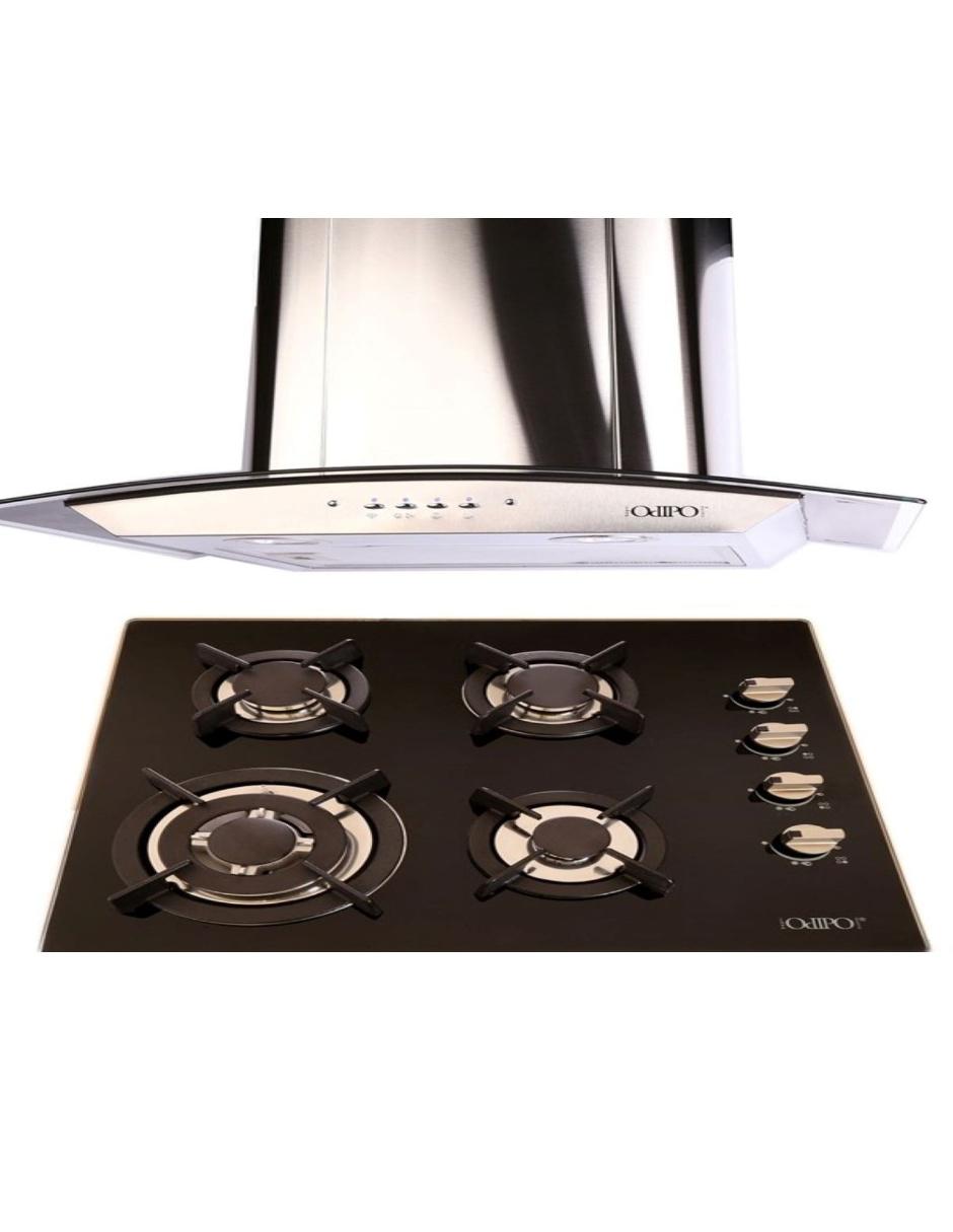 Imagen de producto Combo campana de cocina Odipo Marex + Clio de acero inoxidable