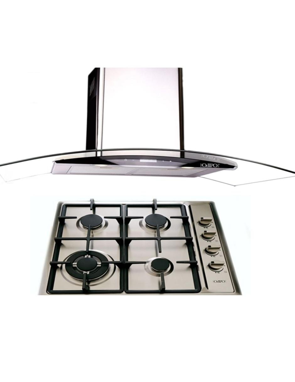 Combo campana de cocina Matrix + Vulcano de acero inoxidable