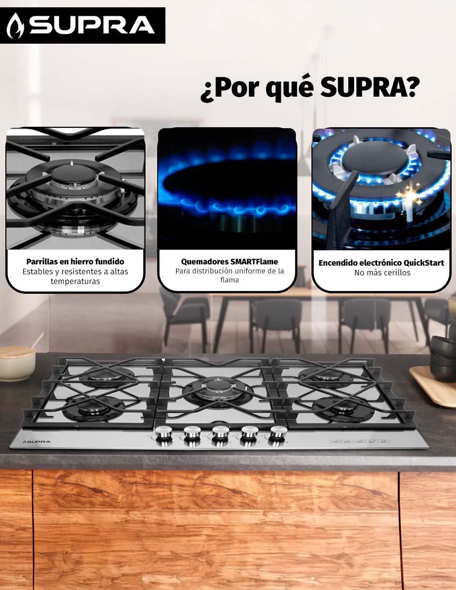 Parrilla a gas lp empotrable Supra