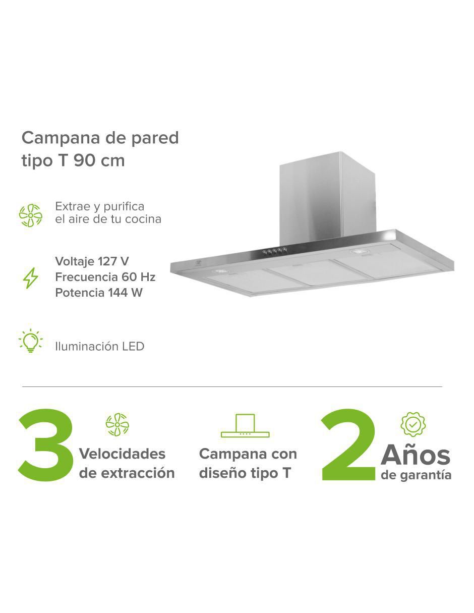 Campana de pared Avera CEV90B de acero inoxidable