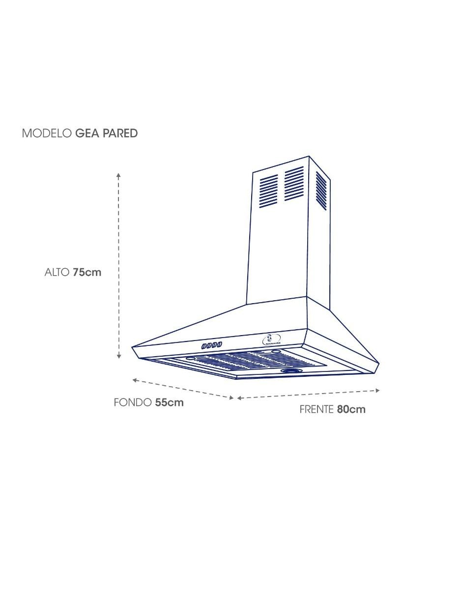 Campana de pared Sanaire GEA de acero