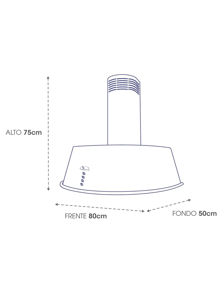 Campana de pared Sanaire ZEUS 80CM de acero