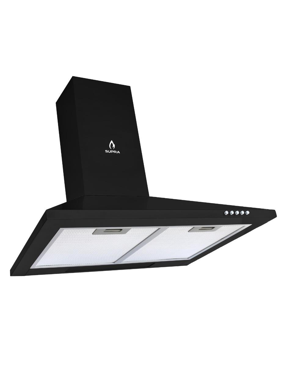 Campana de pared Supra CM-60-BLACK de acero inoxidable