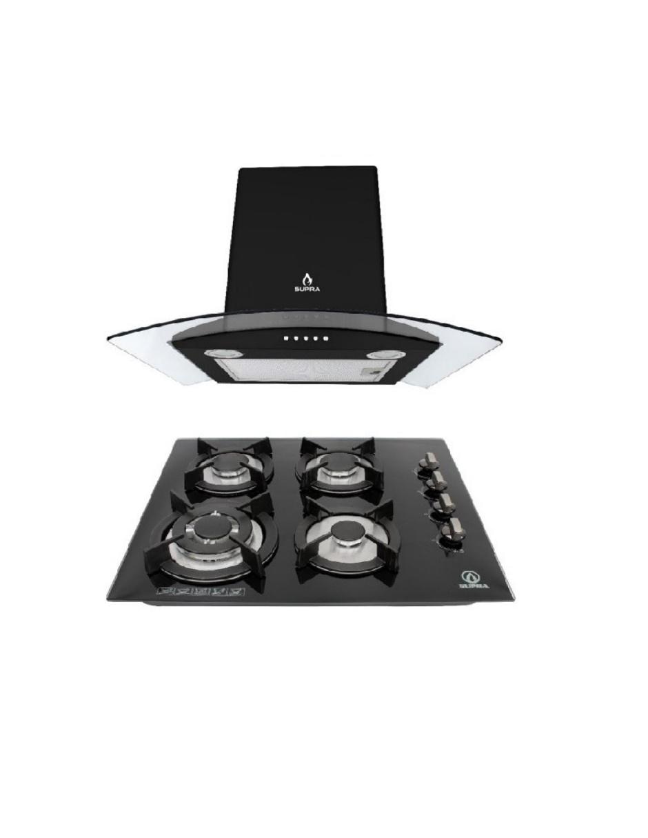 Combo campana de cocina Supra C6-08-BB de acero inoxidable