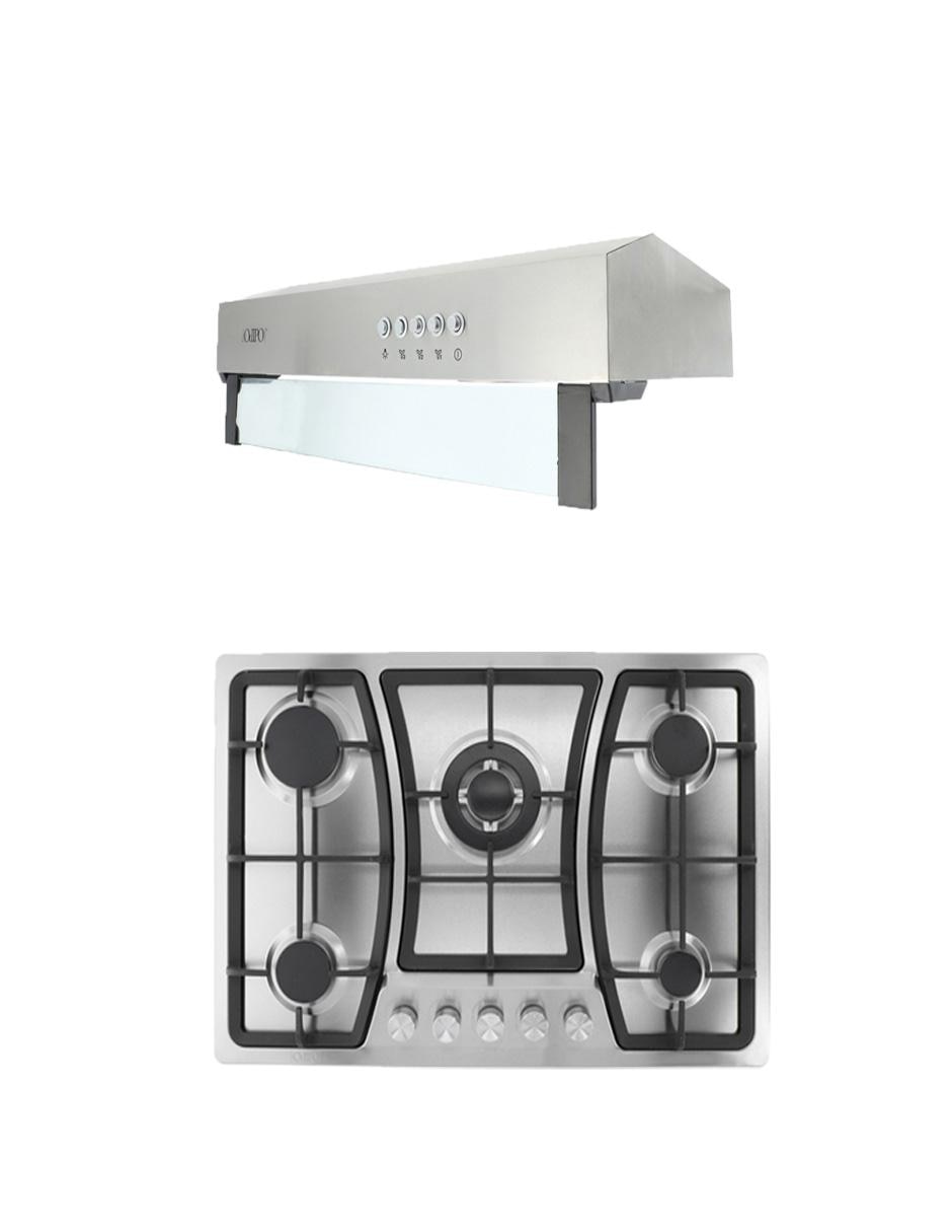 Combo campana de cocina THORY 75 + VIGNUS de acero inoxidable