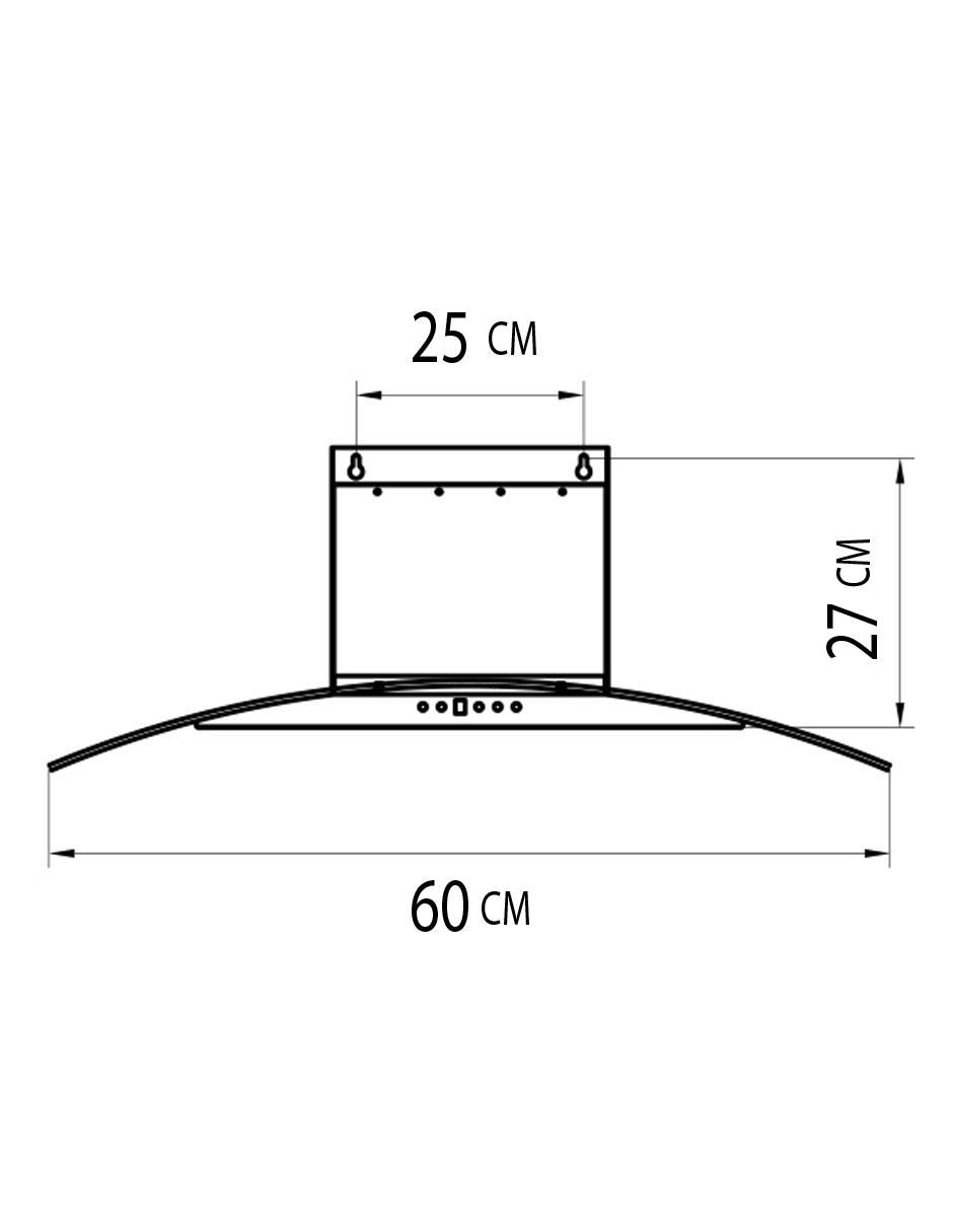 Campana de pared VEGA.AC60 de acero inoxidable 2