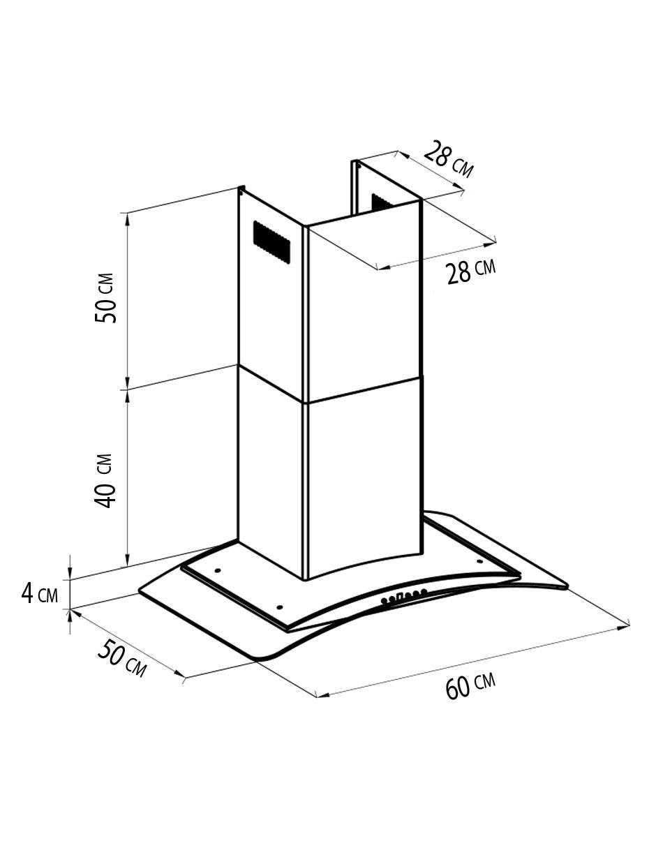 Campana de pared VEGA.AC60 de acero inoxidable Campana de pared VEGA.AC60 de acero inoxidable