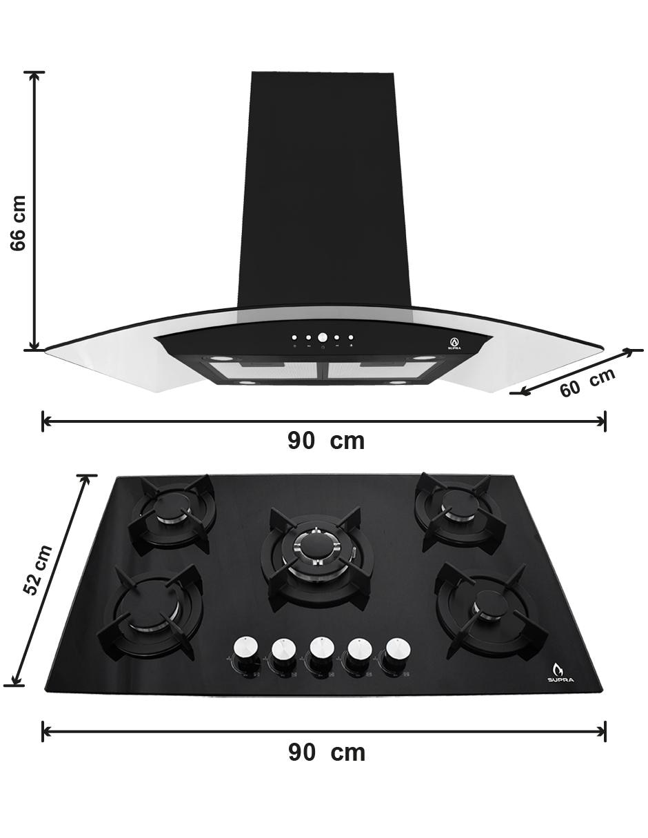 Combo campana de cocina Supra VARESE de acero inoxidable