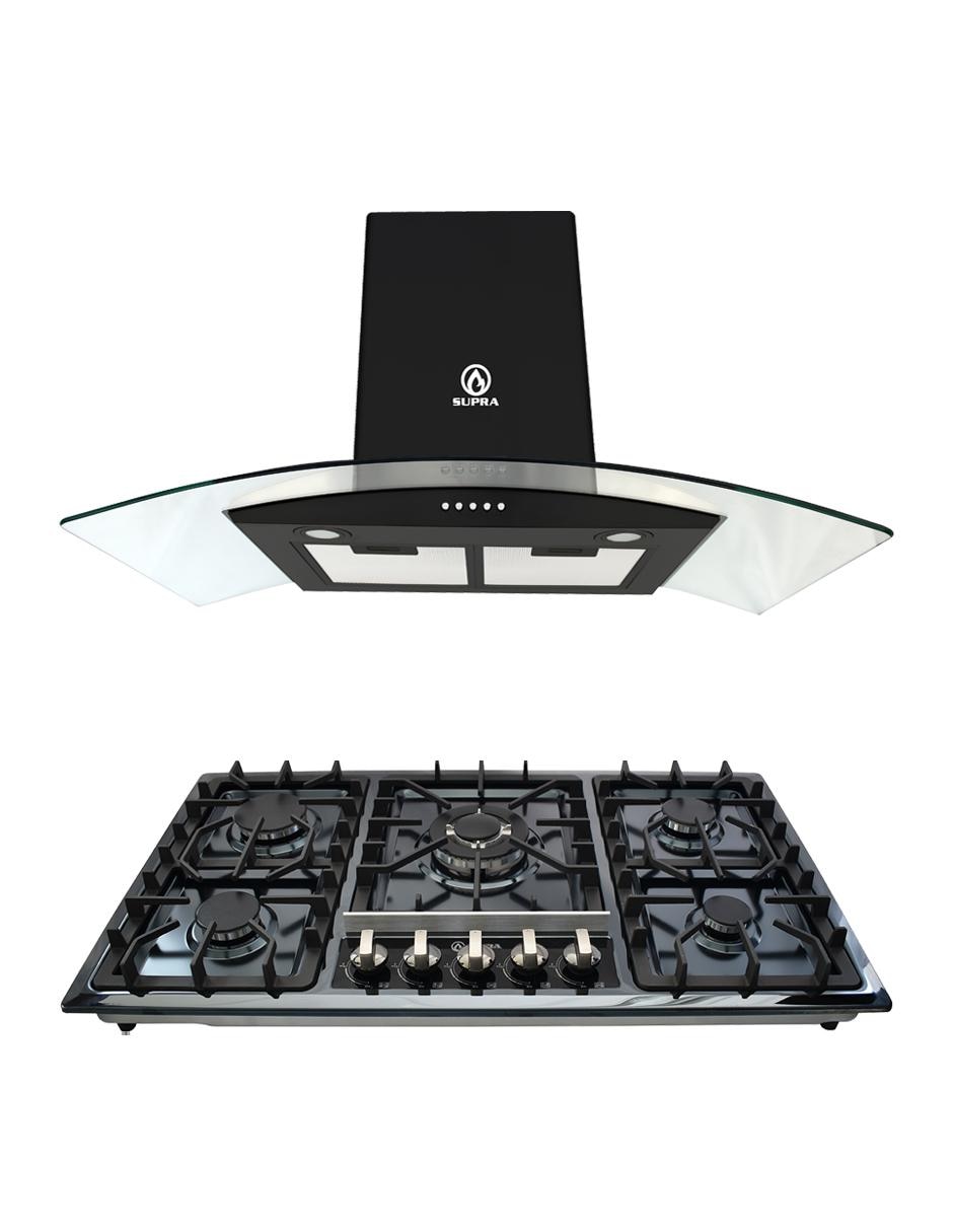 Combo campana de cocina Supra VITERBO de acero inoxidable