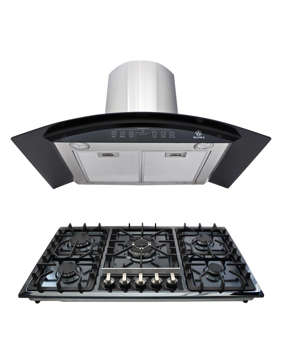Combo campana de cocina Supra ASCOLI de acero inoxidable