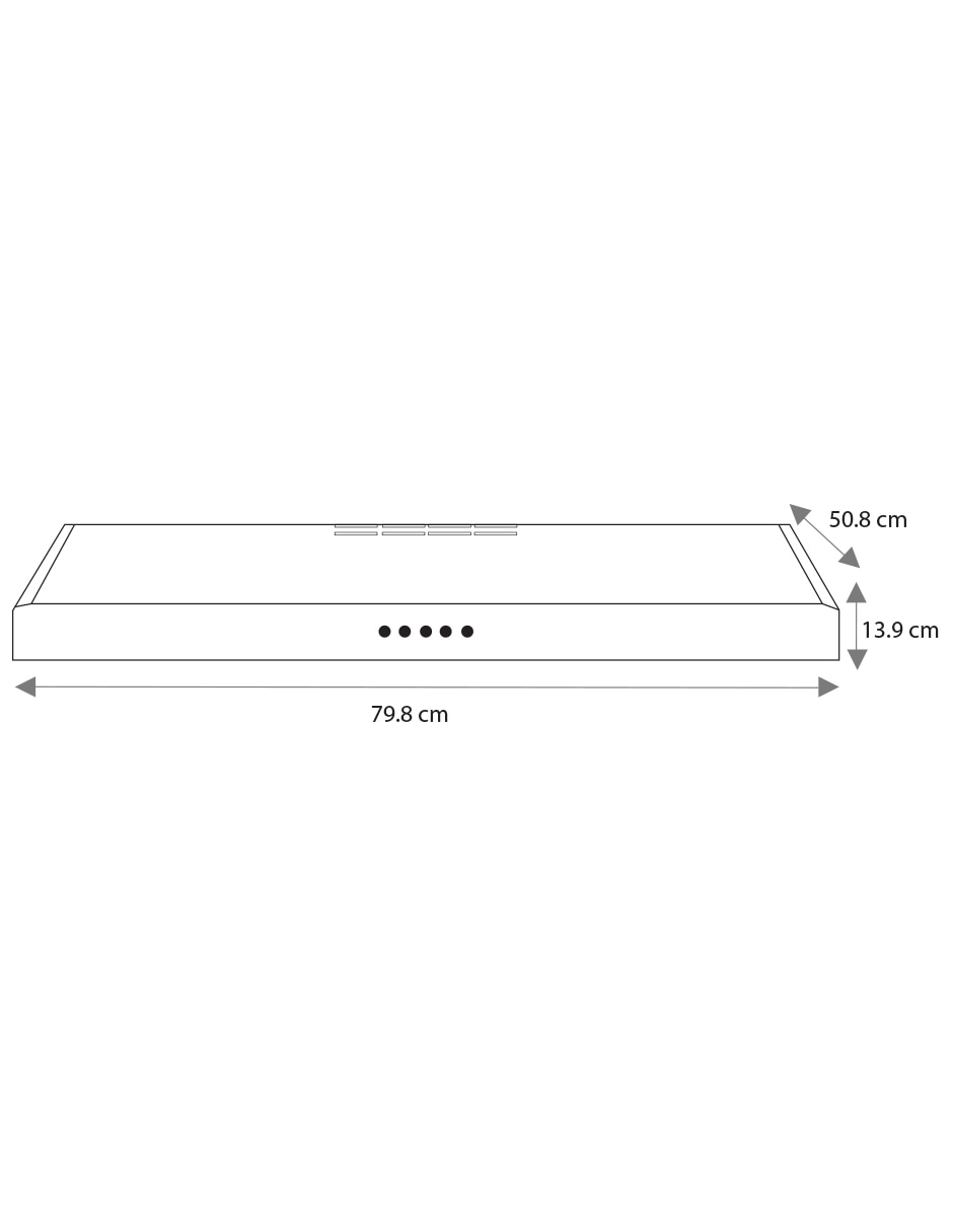 Campana de pared Mabe CMPUV801SSX0 de acero inoxidable