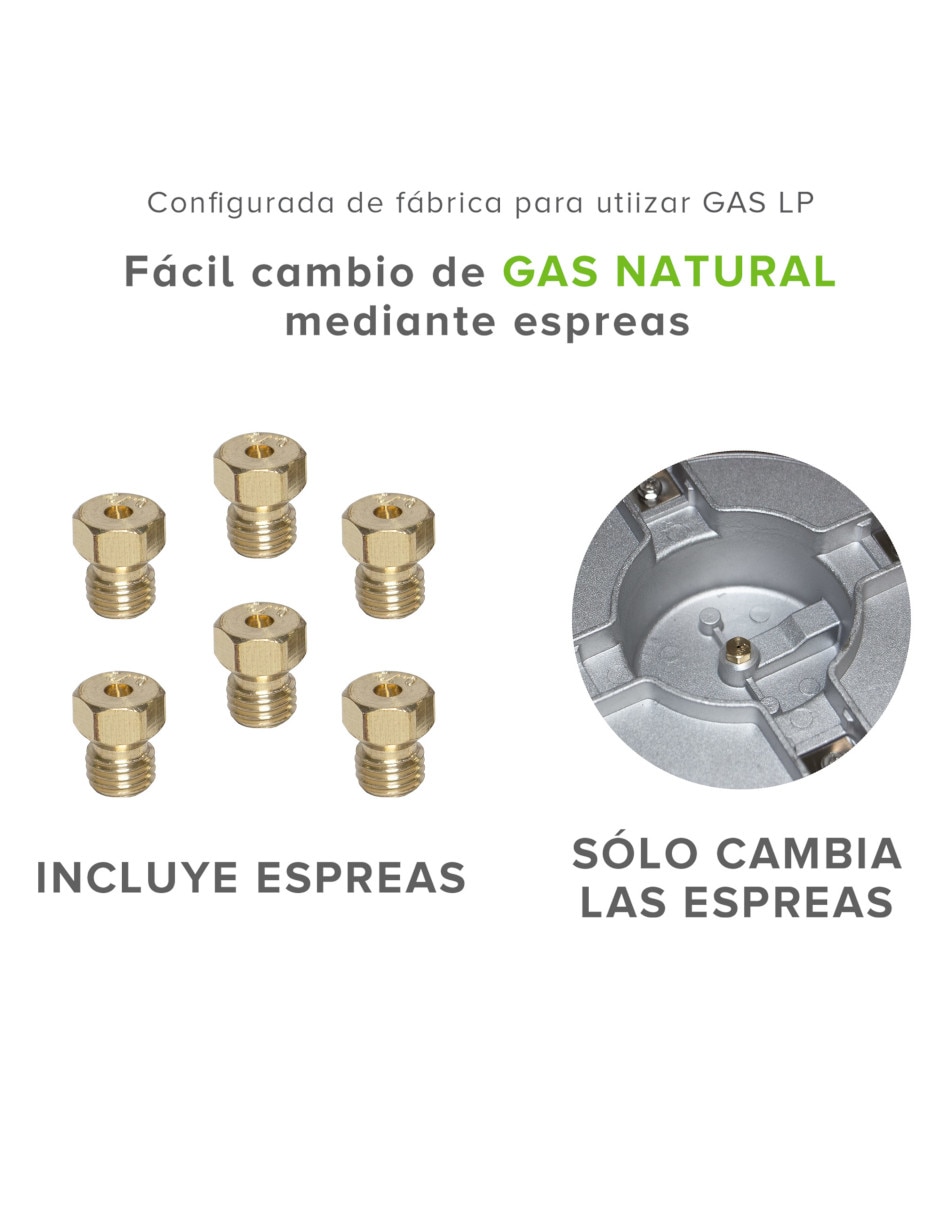 Parrilla a gas lp empotrable 4