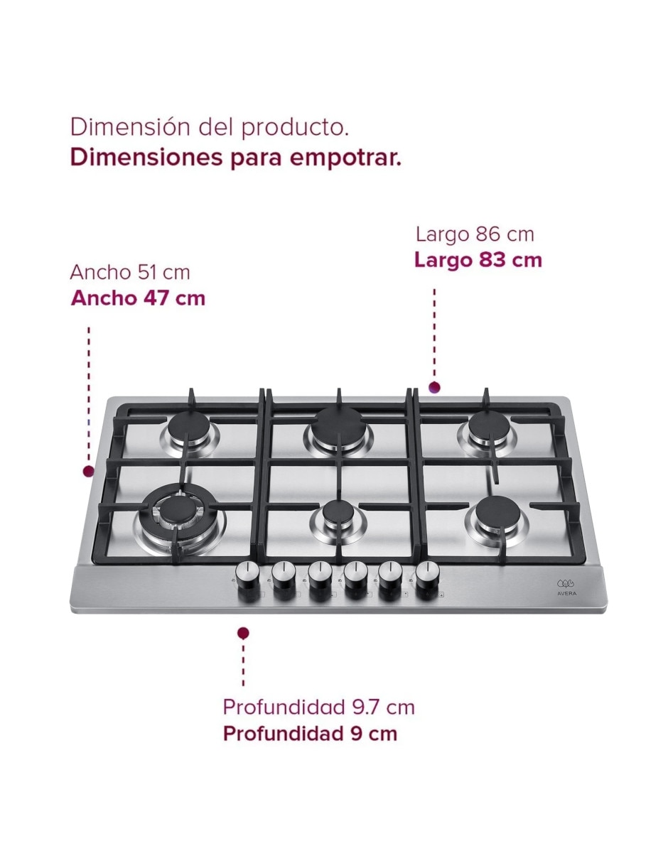 Parrilla a gas lp empotrable 2