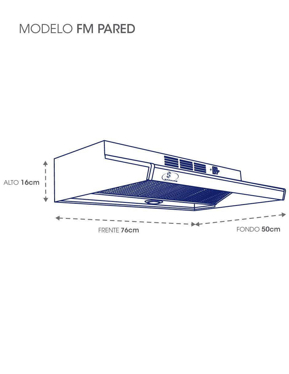 Campana de pared FM 76 de acero Campana de pared FM 76 de acero