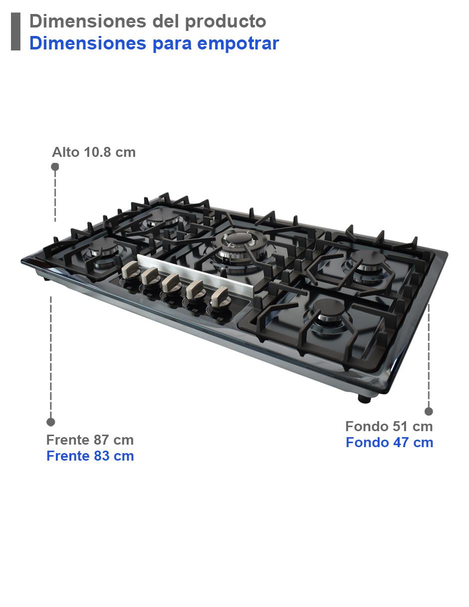 Combo campana de cocina Supra BOSA de acero inoxidable