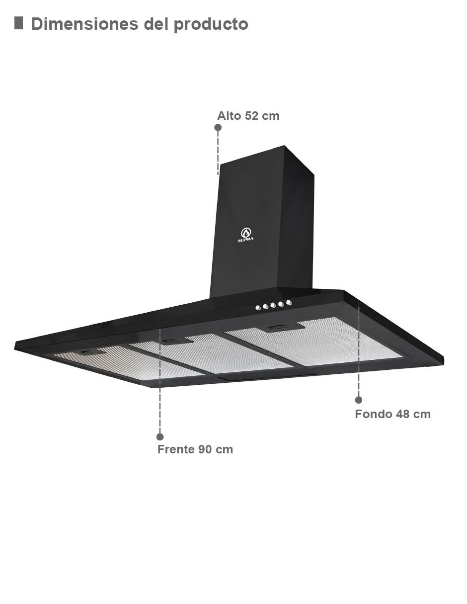 Combo campana de cocina Supra DORIA de acero inoxidable
