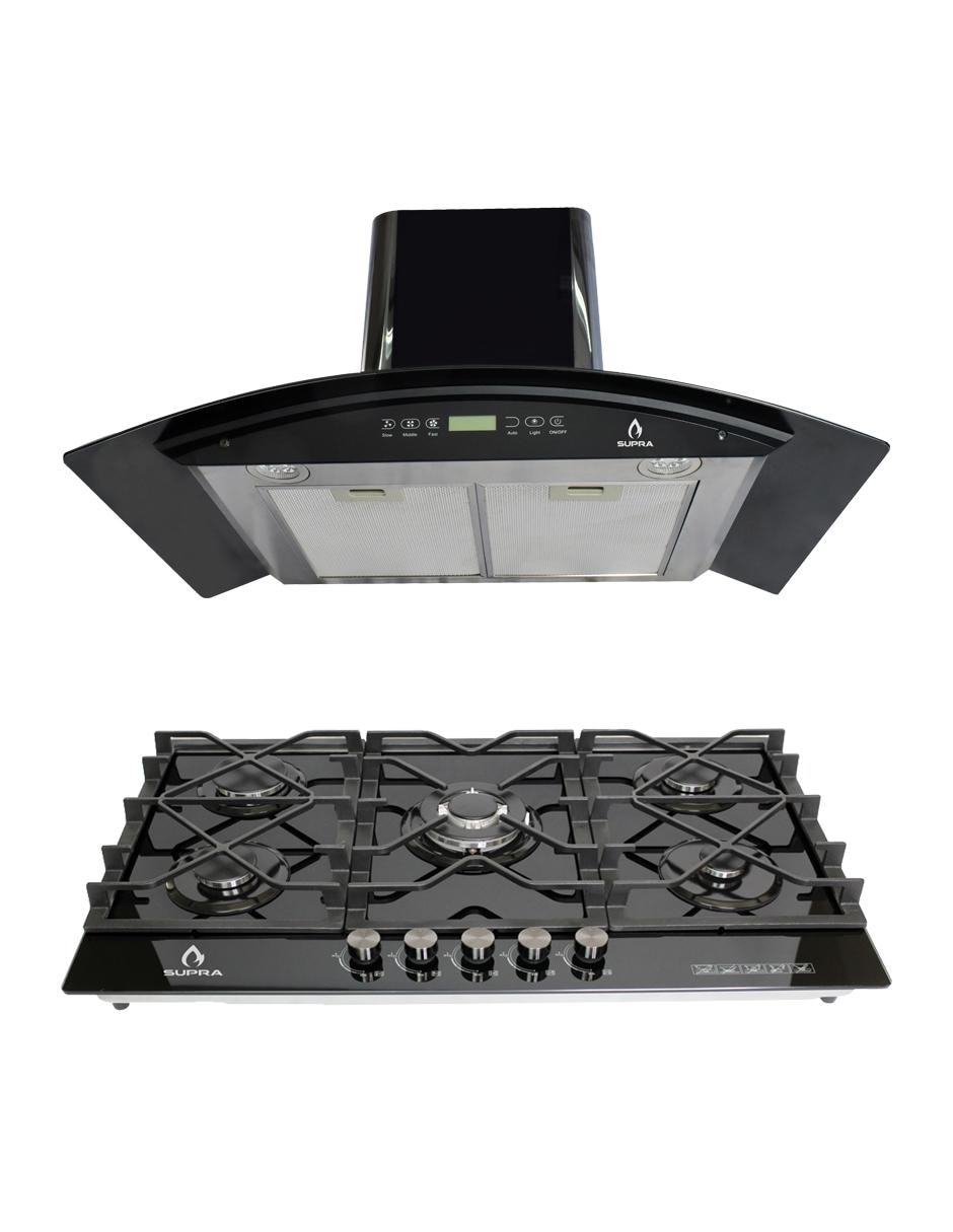 Combo campana de cocina Supra Varenna de acero inoxidable