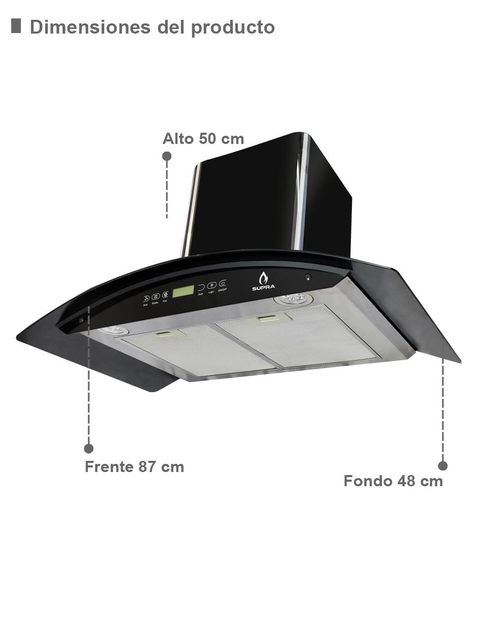 Combo campana de cocina Supra Varenna de acero inoxidable