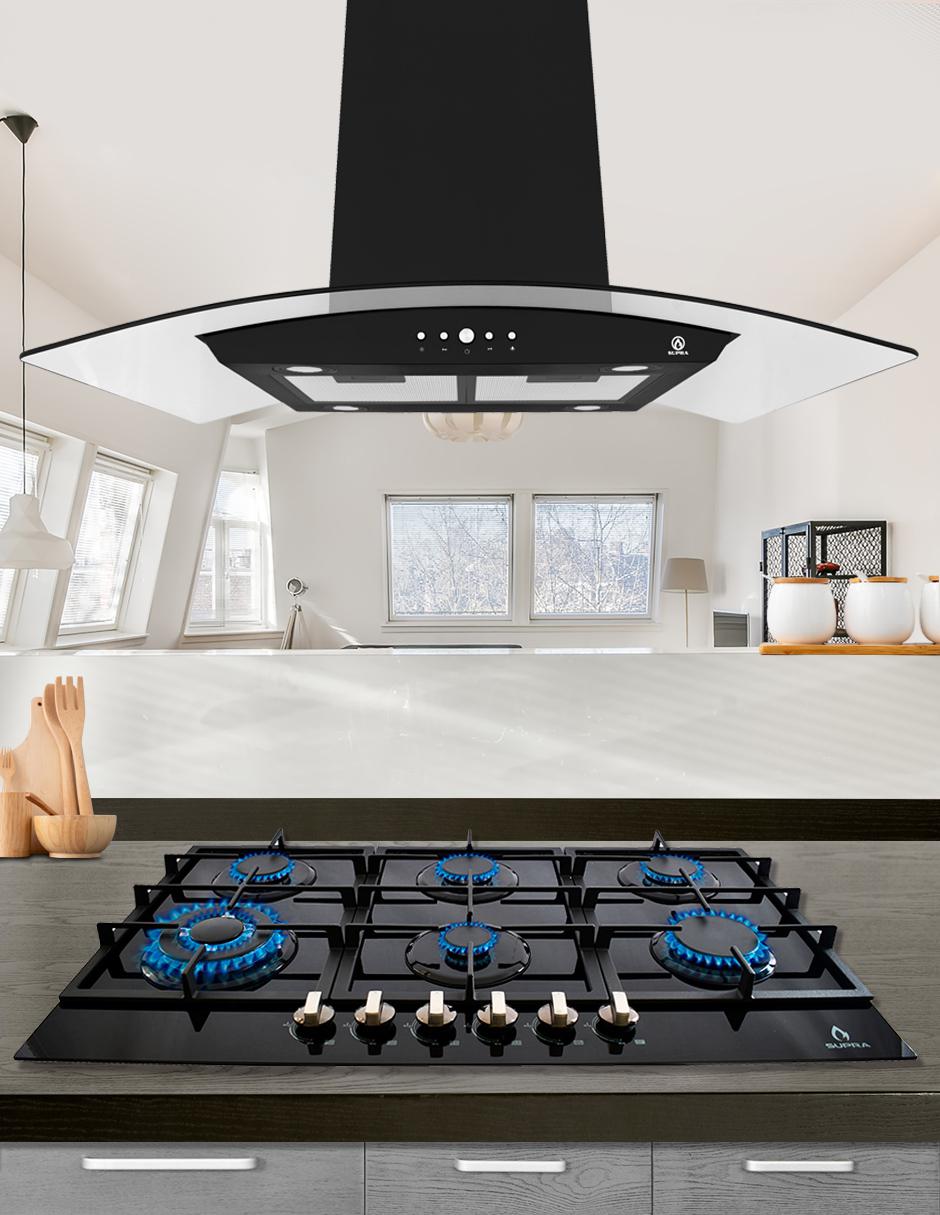 Combo campana de cocina Supra Montalcino de acero inoxidable