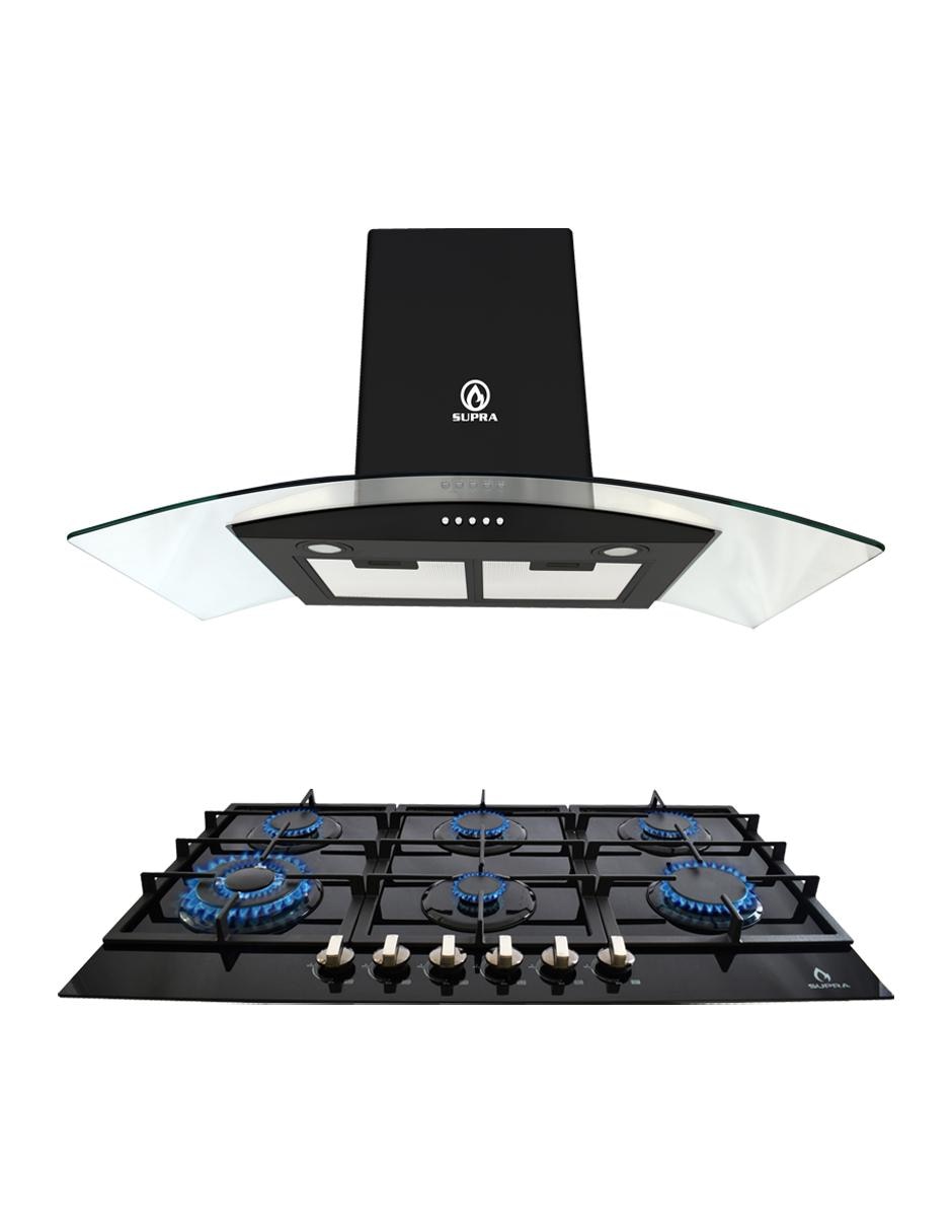 Combo campana de cocina Supra CASTELLUCIO de acero inoxidable