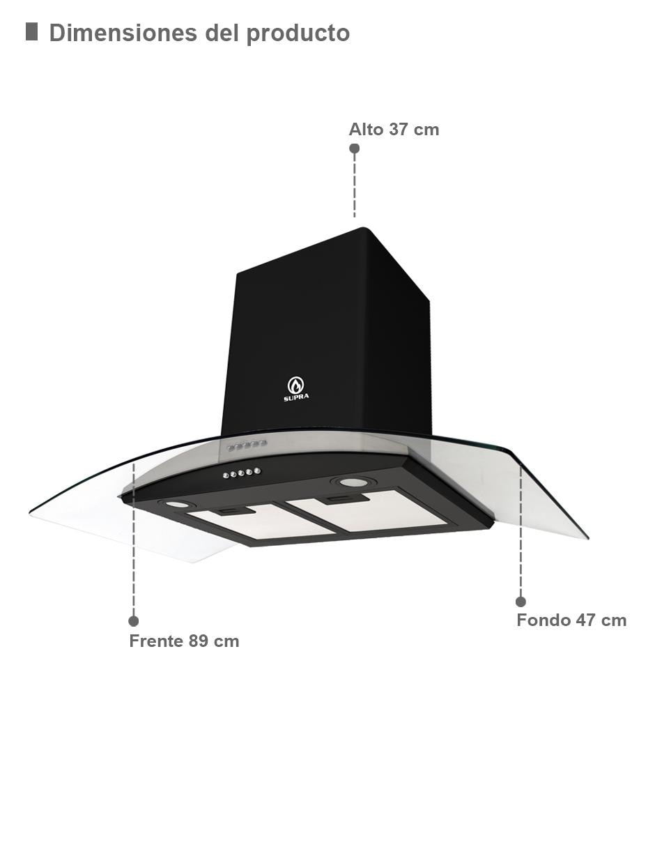 Combo campana de cocina Supra CASTELLUCIO de acero inoxidable