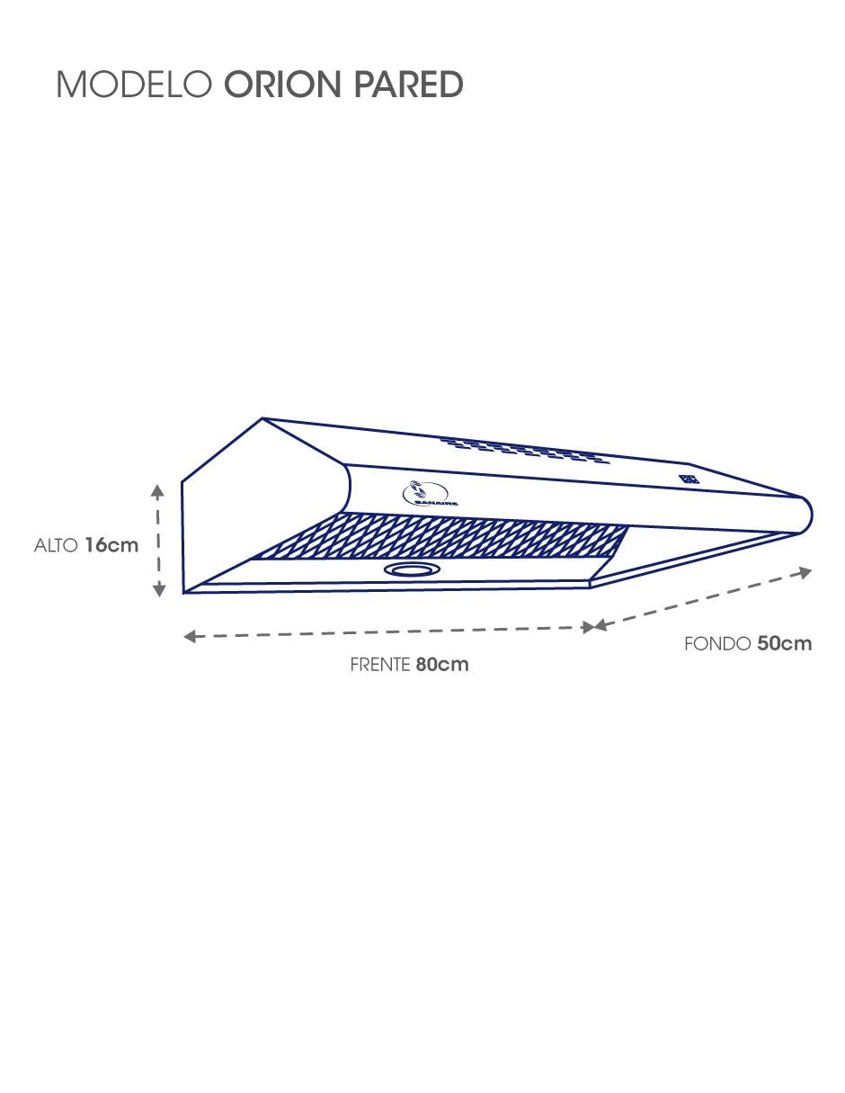 Campana de pared ORION 80 MOSTAZA Campana de pared ORION 80 MOSTAZA