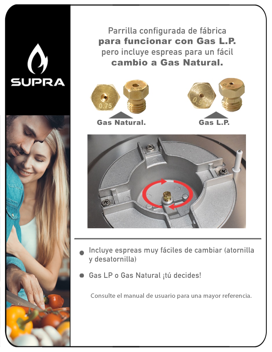 Parrilla a gas lp empotrable 2