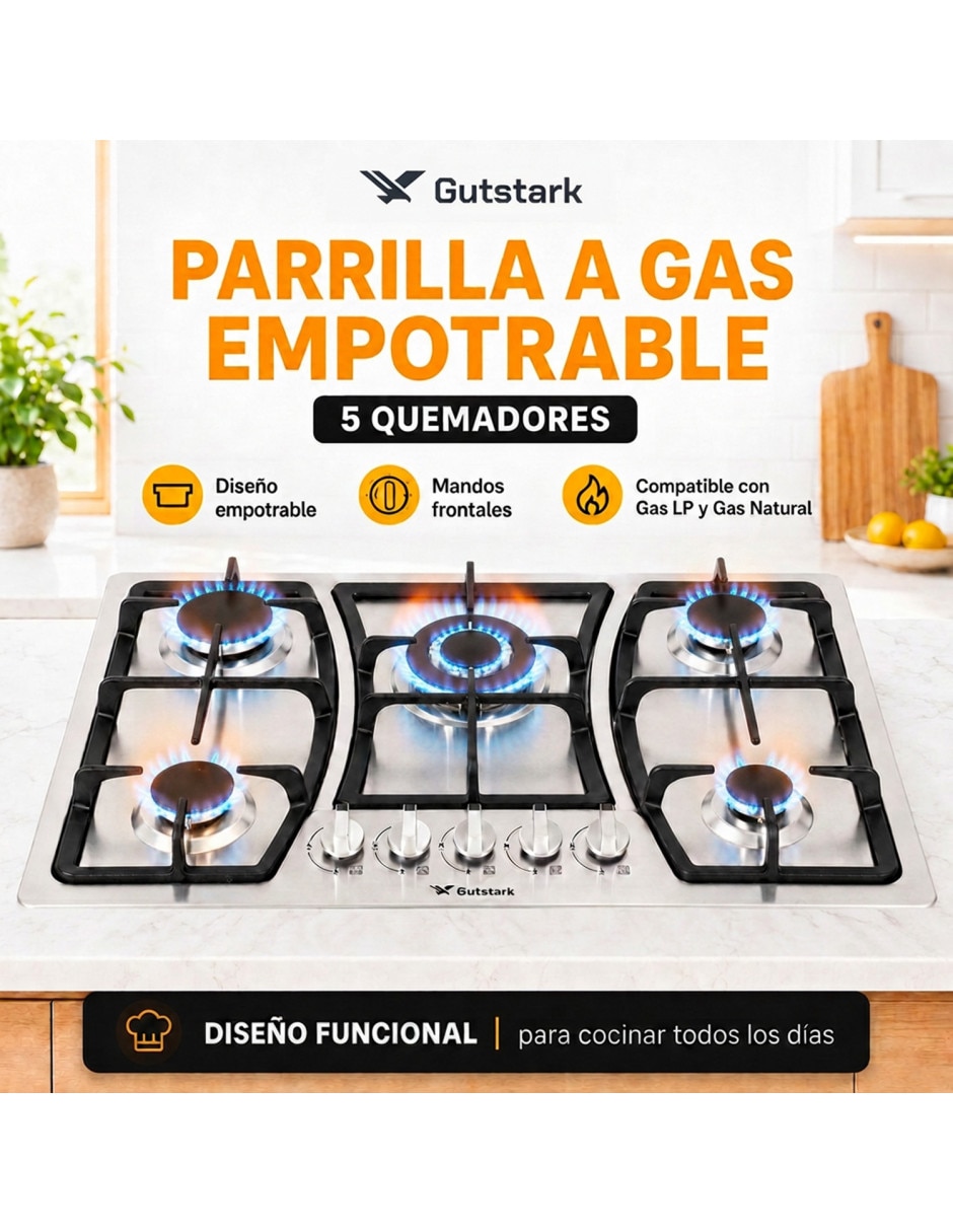 Parrilla a gas lp empotrable Gutstark
