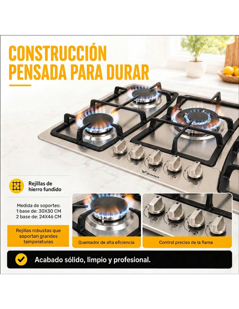 Parrilla a gas lp empotrable Gutstark