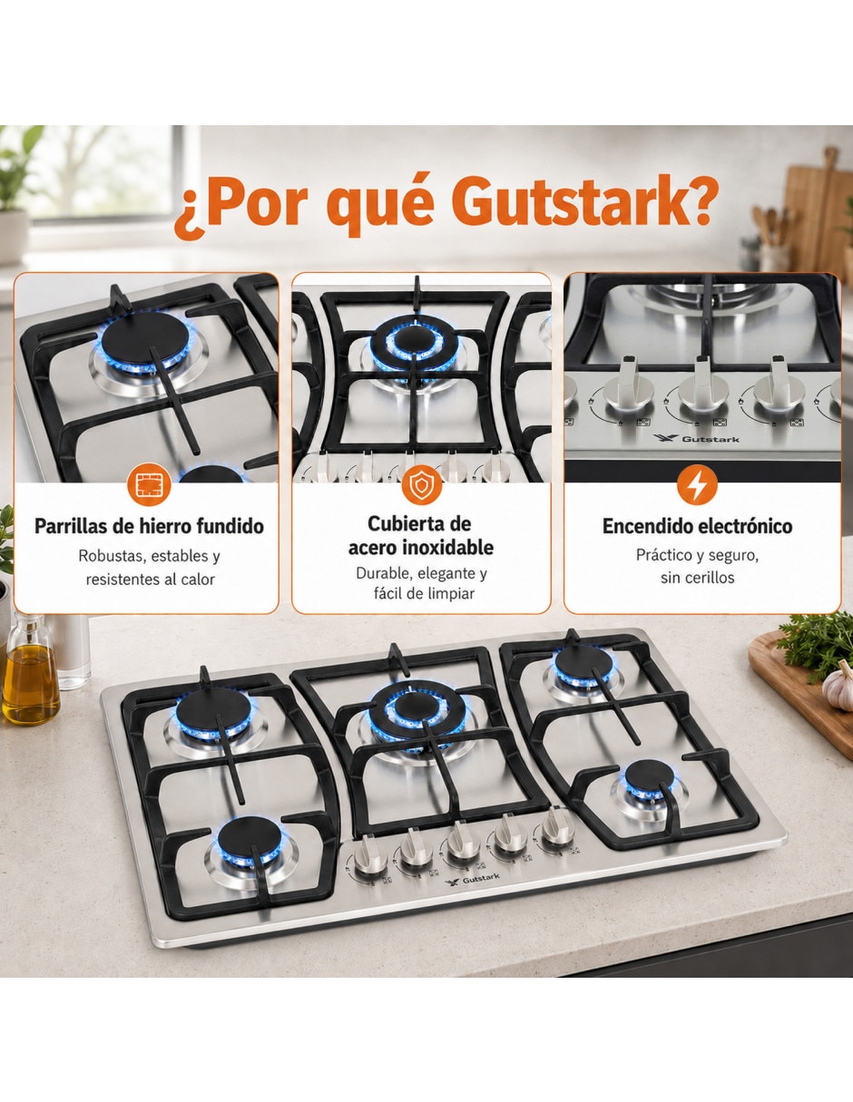 Parrilla a gas lp empotrable Gutstark