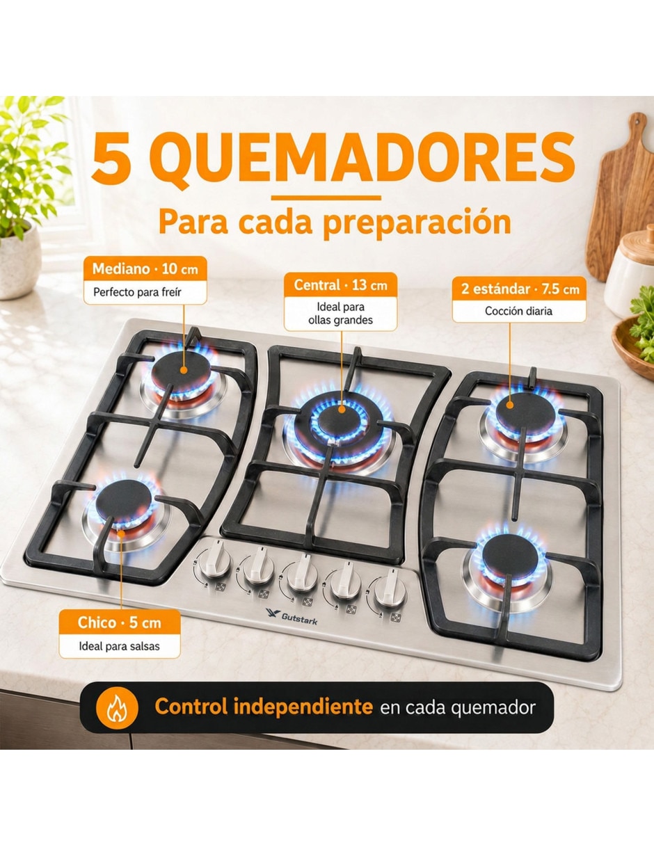 Parrilla a gas lp empotrable Gutstark