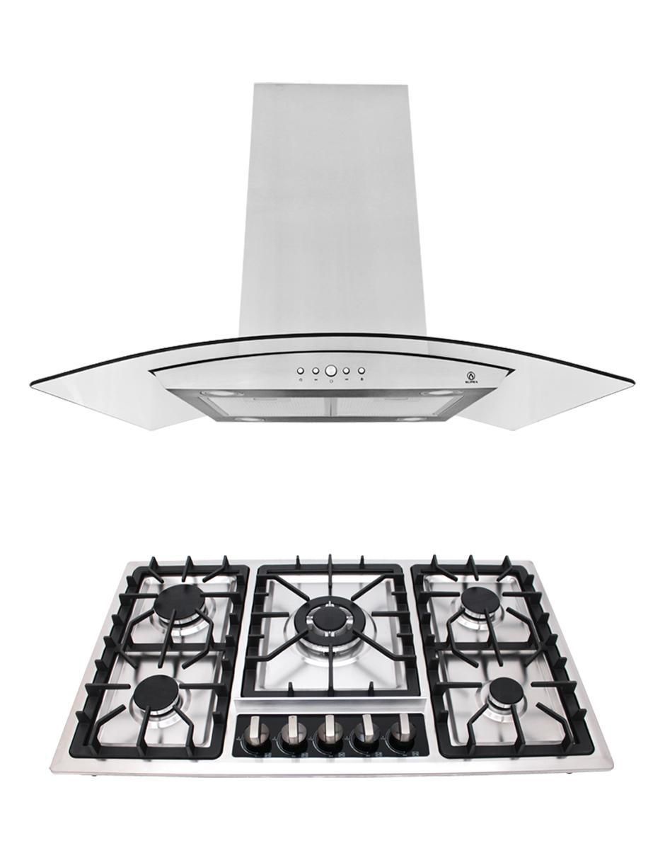 Combo campana de cocina Terni de acero inoxidable 1
