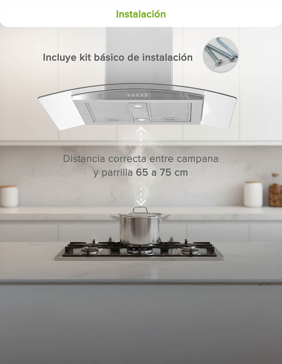 Campana de pared CEVD90B de acero inoxidable 4