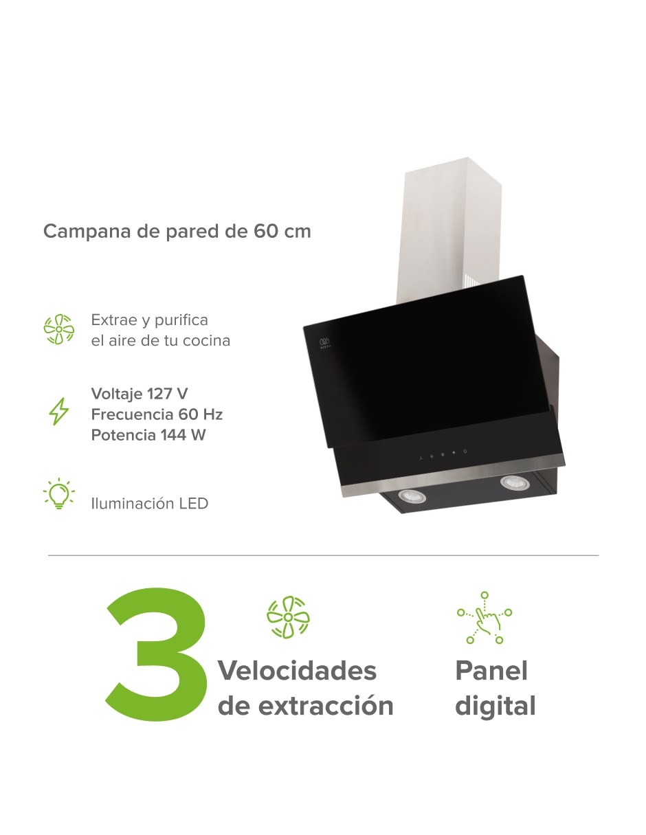 Campana de pared CEA60C de acero inoxidable 2
