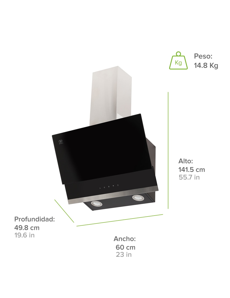 Campana de pared CEA60C de acero inoxidable 8