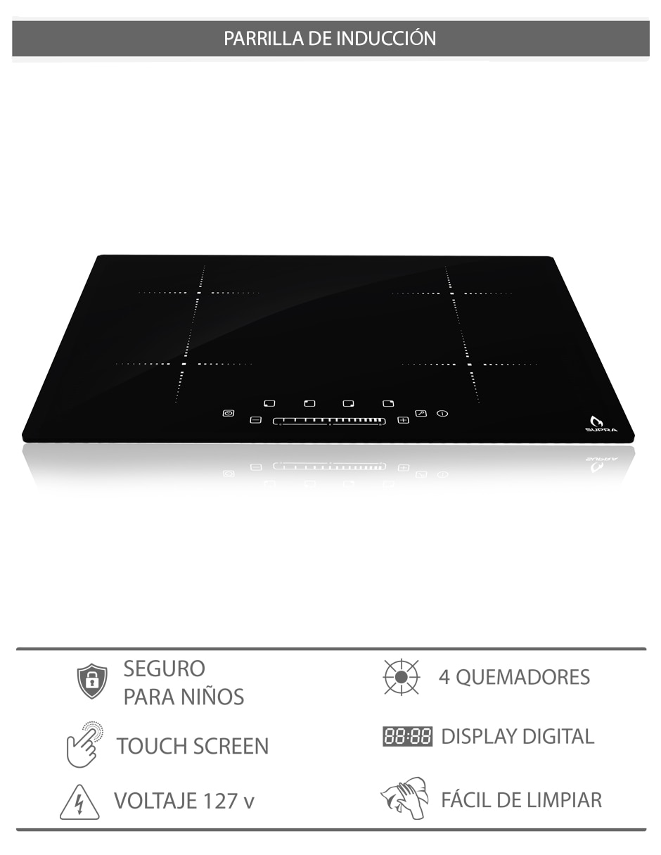 Parrilla a inducción empotrable 2