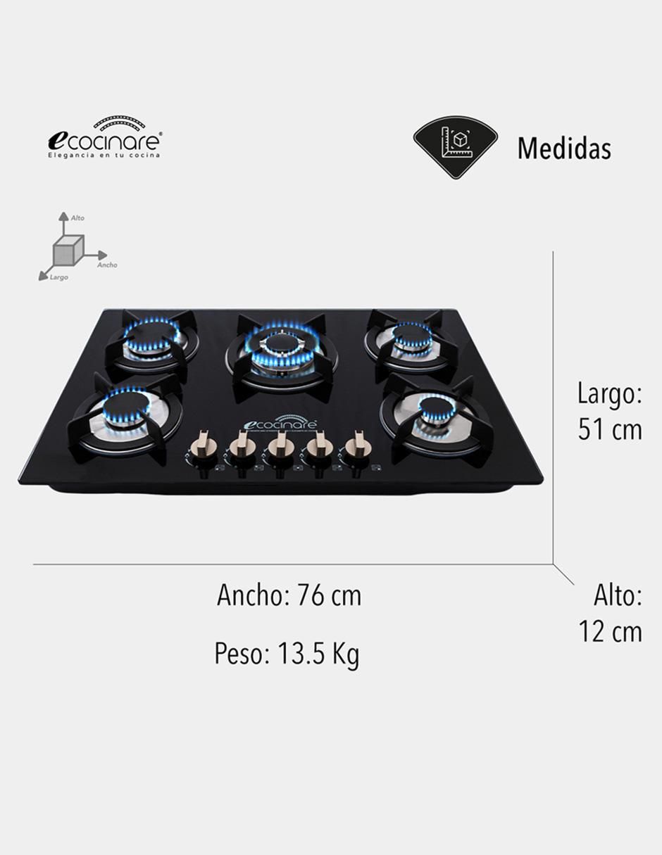 Parrilla a gas lp empotrable Ecocinare