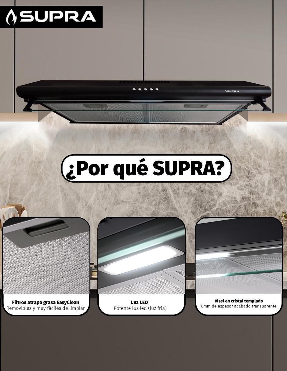 Campana de pared Supra CB-76-BLACK de acero