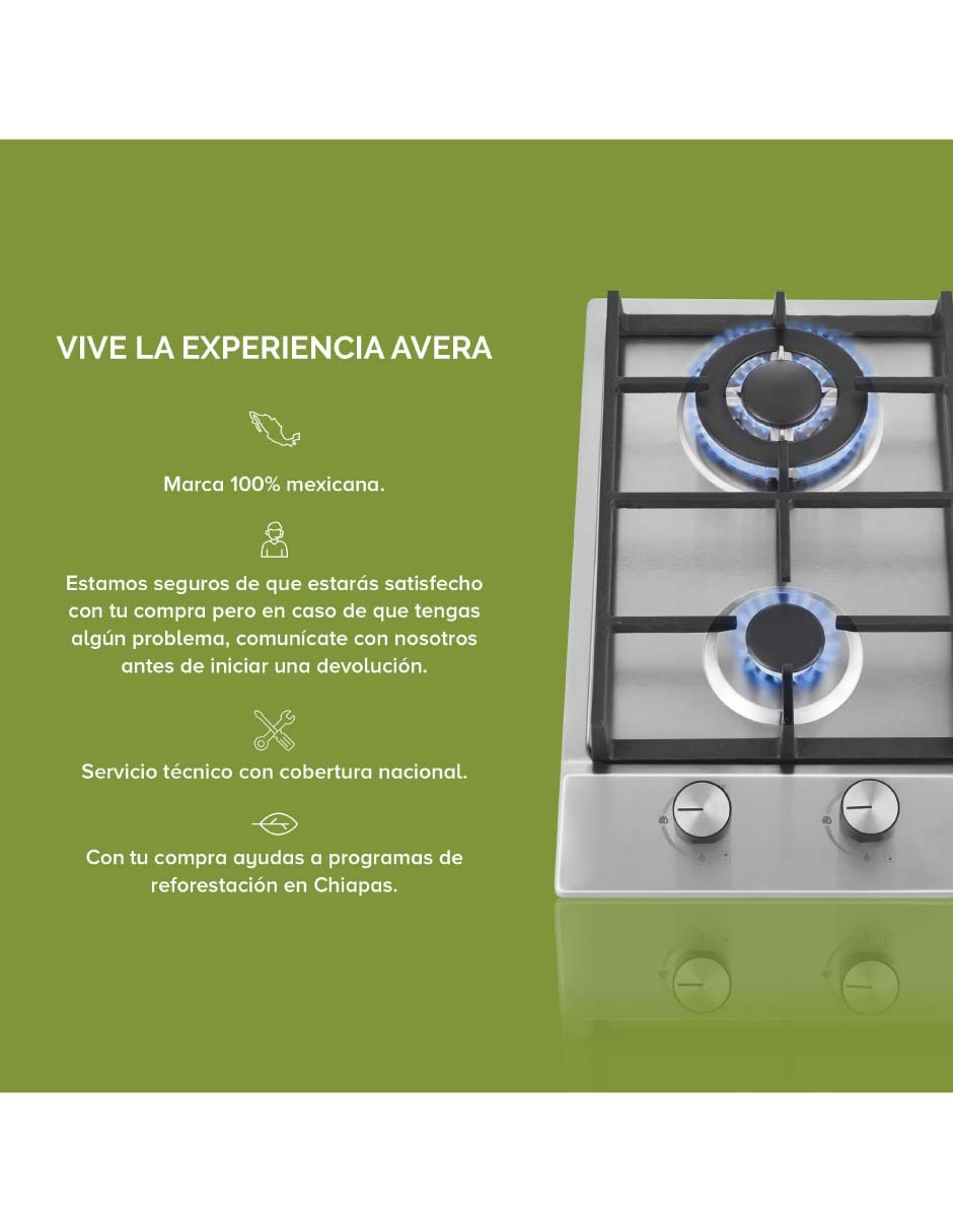 Parrilla a gas lp empotrable Avera