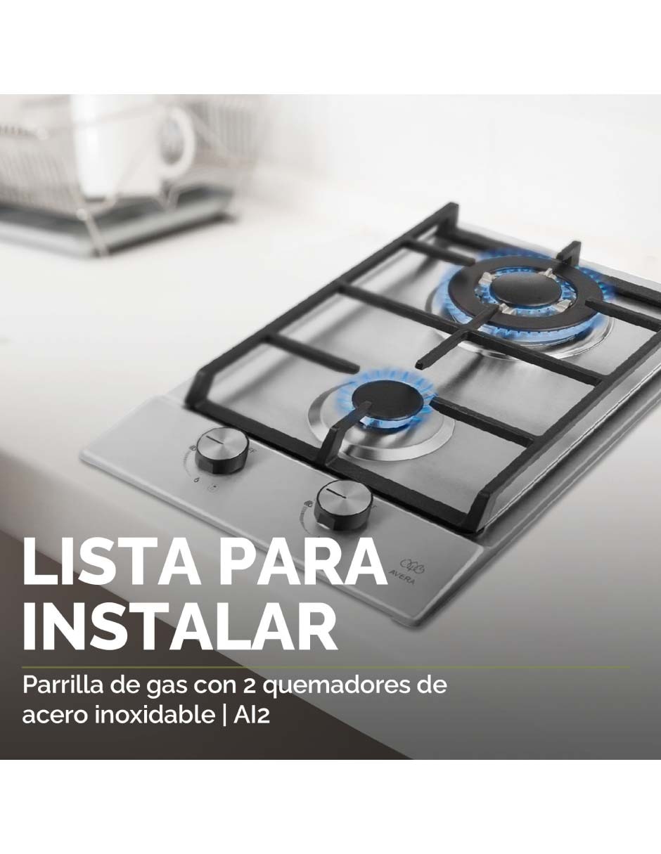 Parrilla a gas lp empotrable Avera