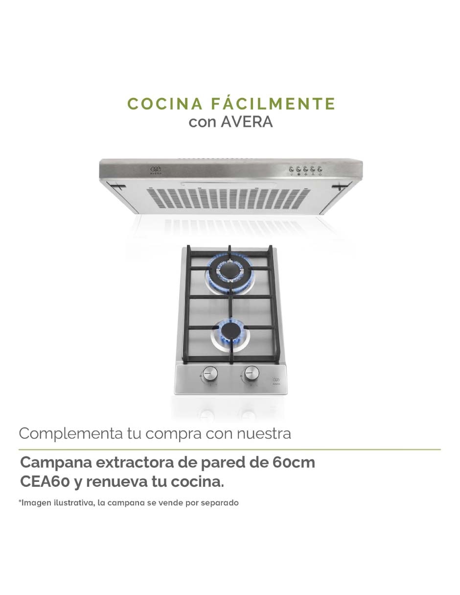 Parrilla a gas lp empotrable Avera
