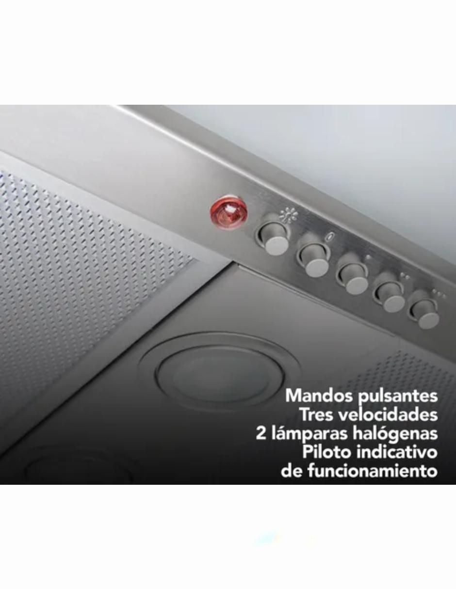 Campana plana TOTAL GFH 55 INOX de acero inoxidable 5